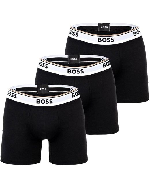 Caleçons Caleçon Paquet de 3 BoxerBr 3P Power Boss pour homme en coloris Black