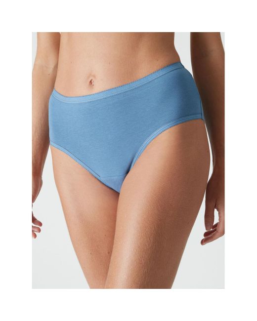 Culottes & slips by - Lot de 3 culottes midi basiques Daxon en coloris Blue
