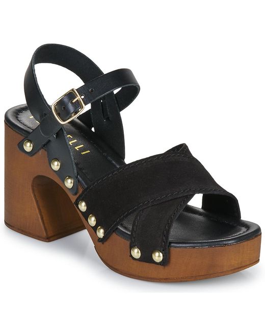 Fericelli Black Keilabsatzsandalen Adonis