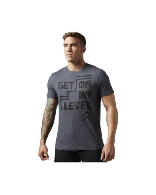 Reebok T-Shirt Korte Mouw Aj2762 in het Blue voor heren