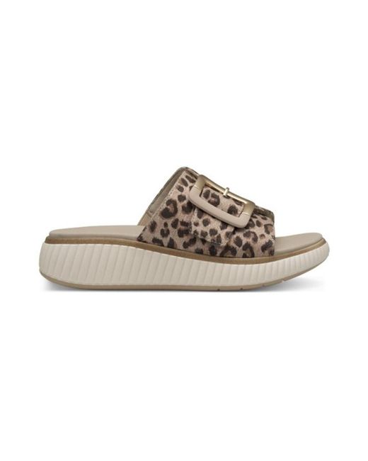 Tongs PANTOUFLE 27265 TEJIDO LEOPARD Jana en coloris Brown
