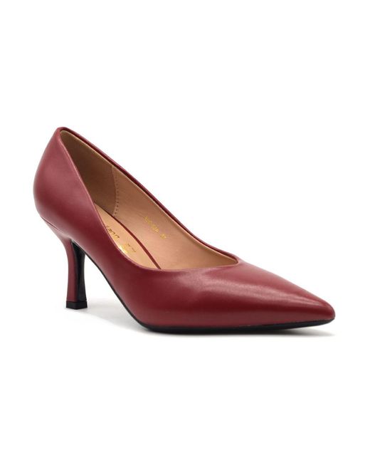 Chaussures escarpins decollete in pelle Francescomilano en coloris Red