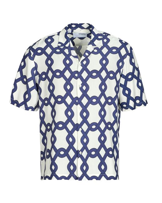 Camicia A Maniche Corte Slhrelax-Vero di SELECTED in Blue da Uomo