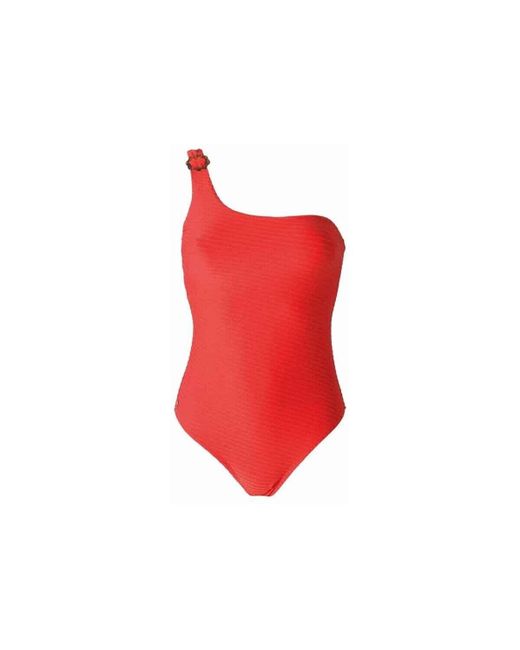 Pommpoire Badpak Maillot De Bain 1 Pièce Femme Rivage in het Red