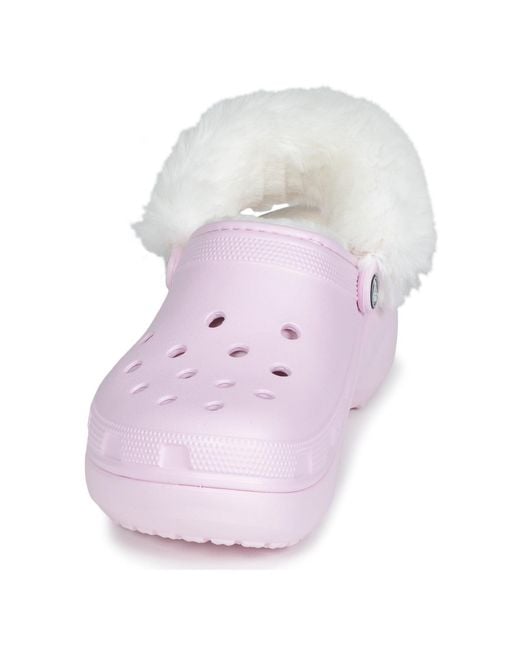 CROCSTM Klompen Classic Platform Lined Clog W in het Pink