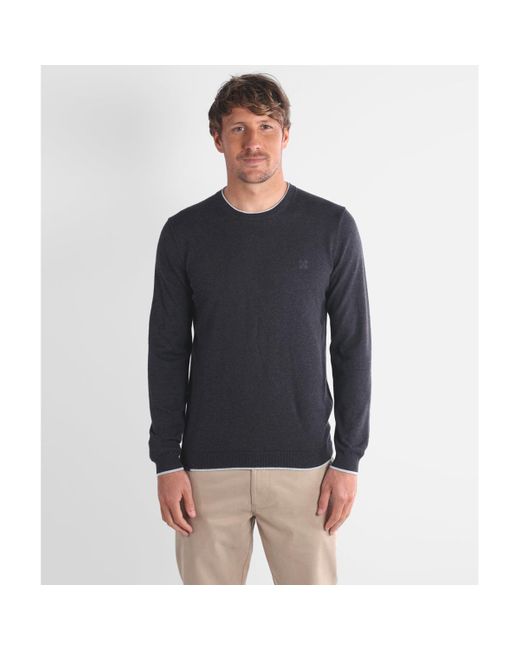 Pull Pull essentiel col rond PERONI Oxbow pour homme en coloris Blue