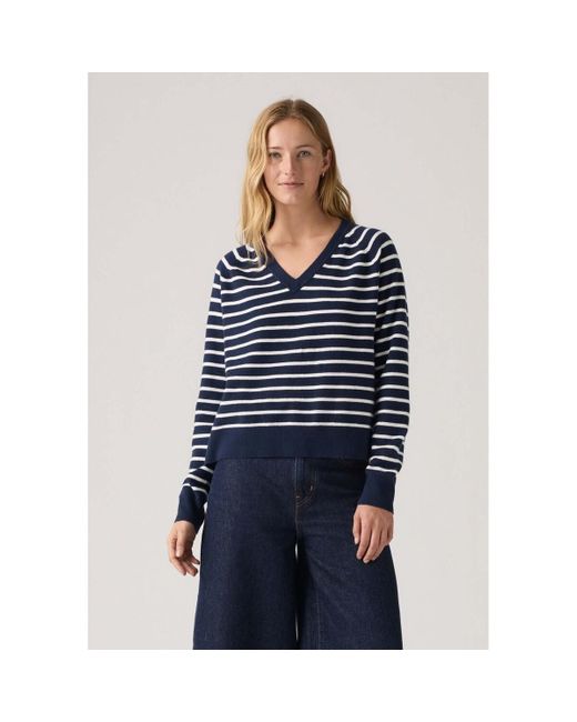 Pull Tara Vneck Pullover Parisienne Stripe Pe Levi's en coloris Blue
