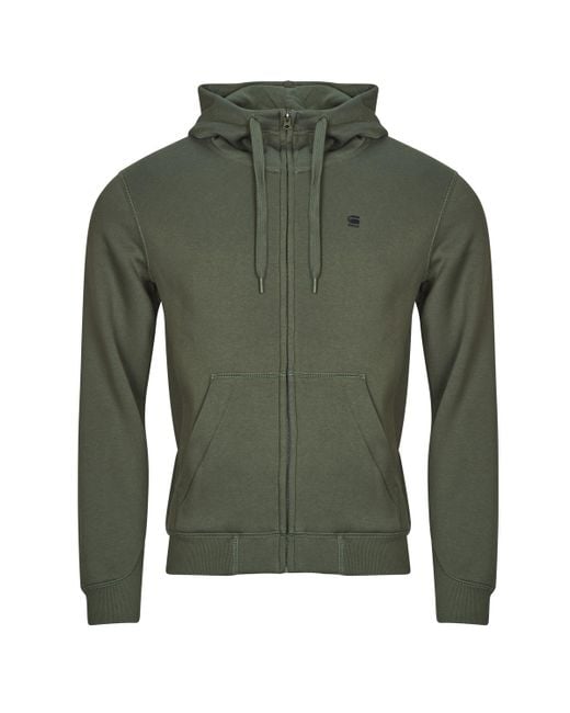 G-Star Sweater Premium Core Hdd Zip Sw Ls in het Green voor heren