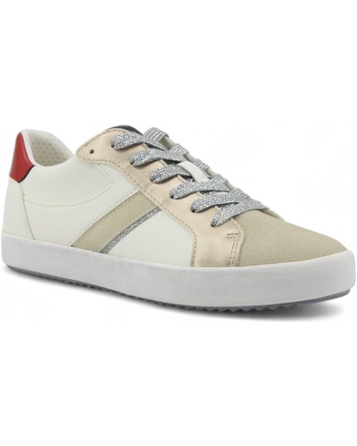 Chaussures Blomiee Sneaker Donna Optic White Red D456HC0BCEKC1064 Geox en coloris Gray