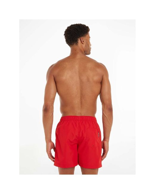 Maillots de bain Medium Drawstring Tape Tommy Hilfiger pour homme en coloris Red