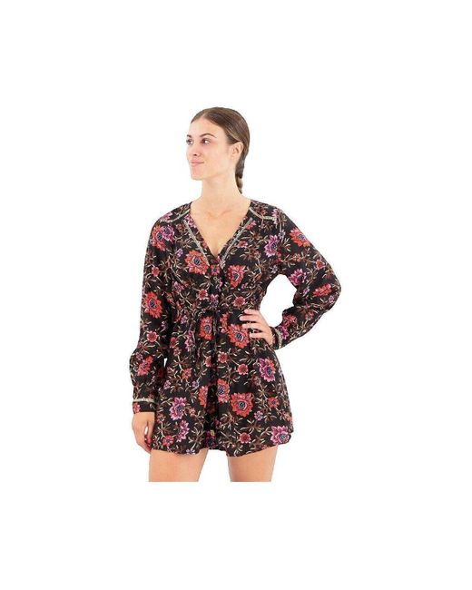 Robe courte Robe courte à col en V imprimé floral Superdry en coloris Red