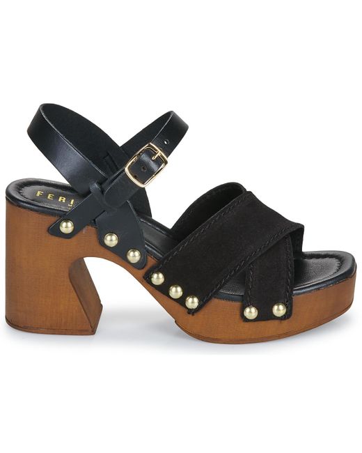 Fericelli Black Keilabsatzsandalen Adonis
