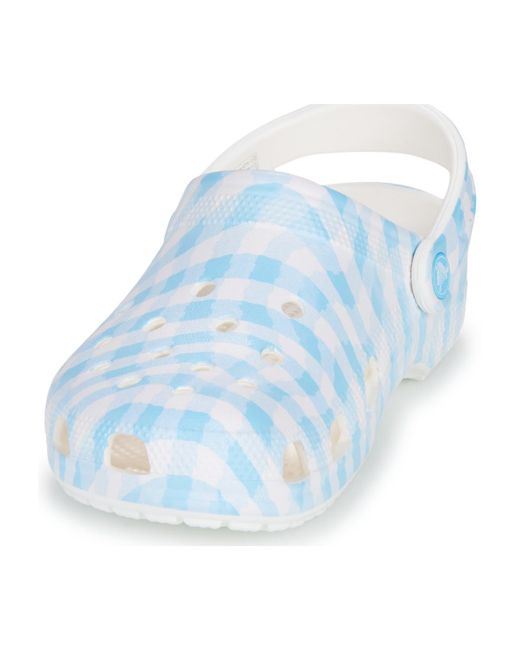 CROCSTM Blue Clogs Classic Gingham Clog