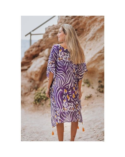 Paréos Poncho Isla Bonita By Sigris en coloris Purple