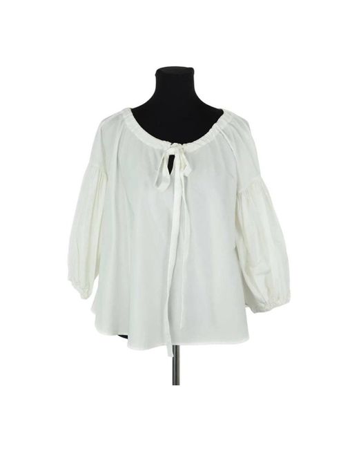 Blouses Blouse en coton blanche Aspesi en coloris Blue
