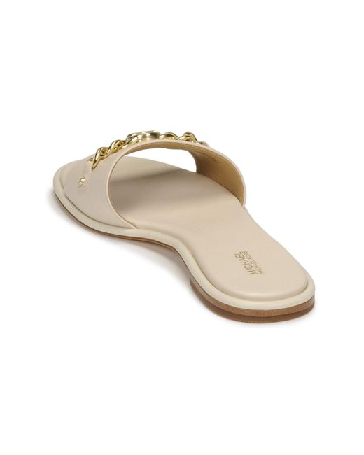 MICHAEL Michael Kors Slippers Rina Slide in het Naturel - Lyst