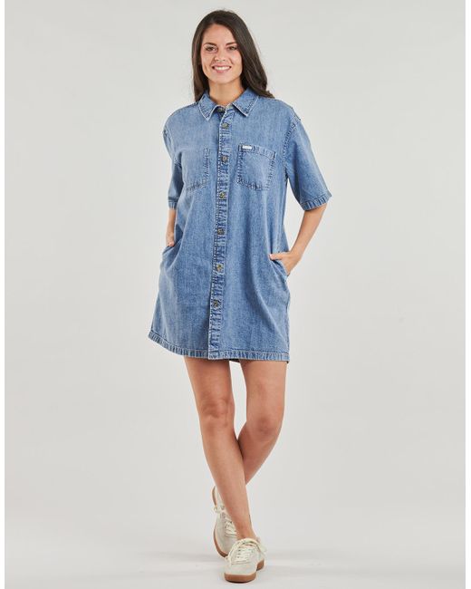 Guess Blue Kurze Kleider Oversize Ss Dress