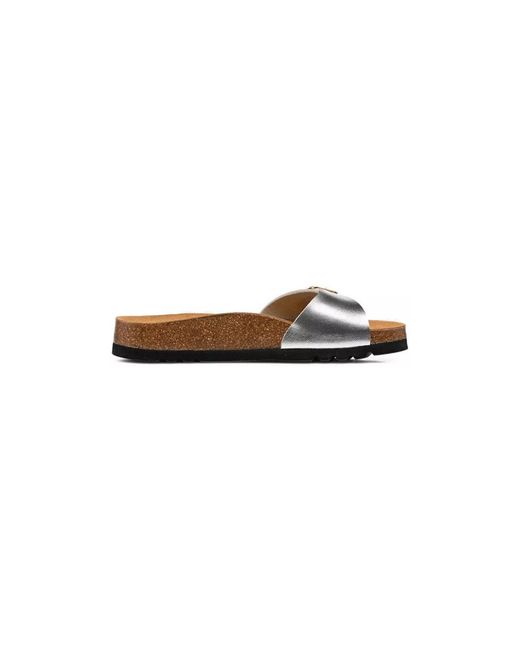 Sandales Plates Estelle Python Synthetic Scholl en coloris Brown