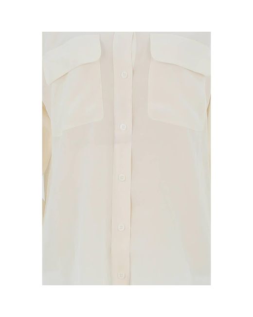 Chemise Chemise en soie blanche Equipment en coloris White