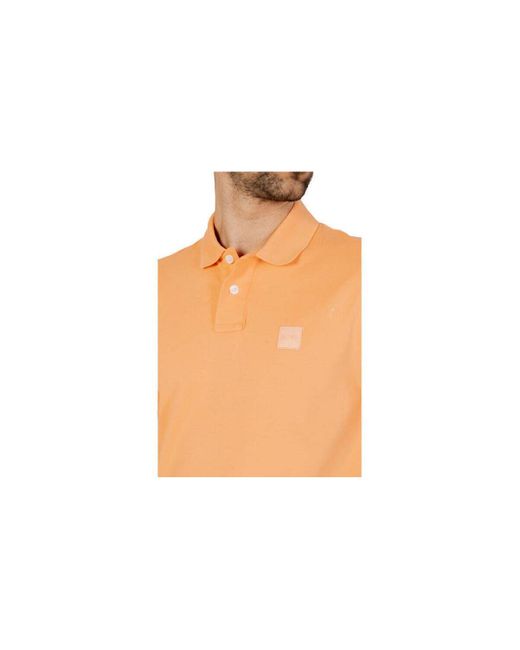 Polo Boss pour homme en coloris Orange