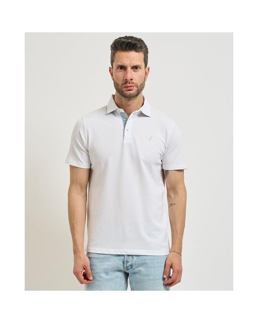 Polo Polo Settemezzo à 3 boutons SETTE/MEZZO pour homme en coloris White
