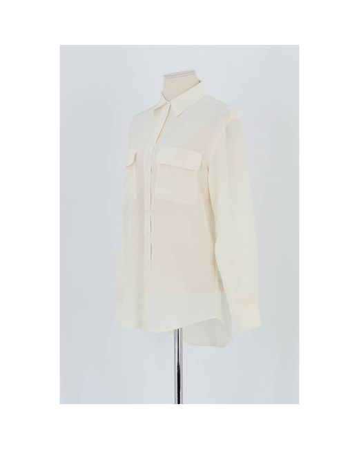Chemise Chemise en soie blanche Equipment en coloris White