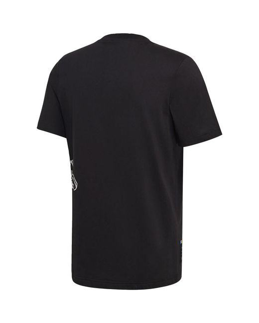 Adidas T-shirt Korte Mouw Goofy T-shirt in het Black voor heren