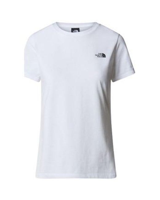 T-shirt TEE SHIRT SIMPLE DOME BLANC - TNF WHITE - M The North Face