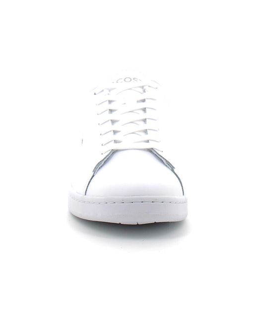 Baskets Basket En Cuir Carnaby Set Lacoste pour homme en coloris White