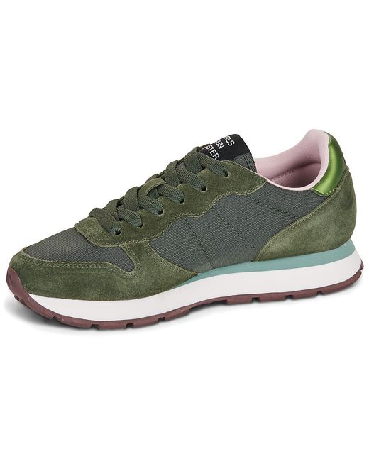 Sun 68 Lage Sneakers Ally Solid in het Green
