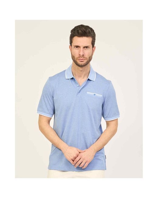 T-shirt Polo en coton avec poche poitrine Bugatti pour homme en coloris Blue