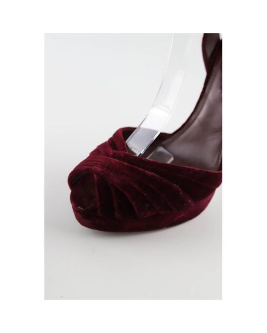 Chaussures escarpins Talons en velours Ralph Lauren en coloris Red