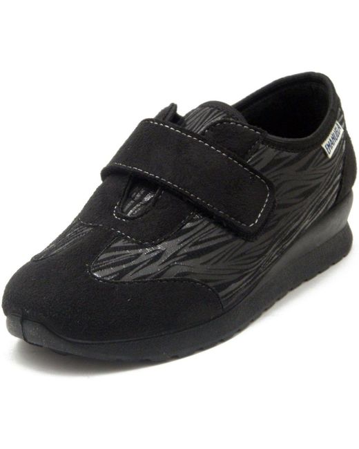 Baskets Chaussures, Confort, Sneaker, Textile-2804I22 Emanuela en coloris Black