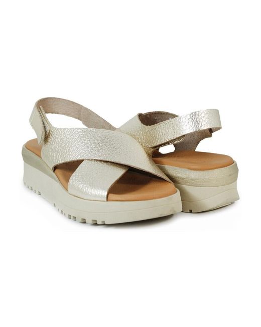 Sandales compensées 6621 Aplauso en coloris Metallic