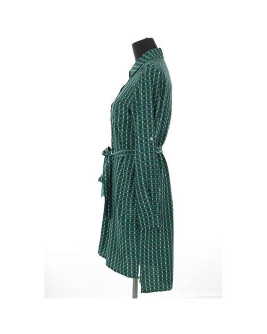 Robe courte Robe en soie verte Diane von Furstenberg en coloris Green
