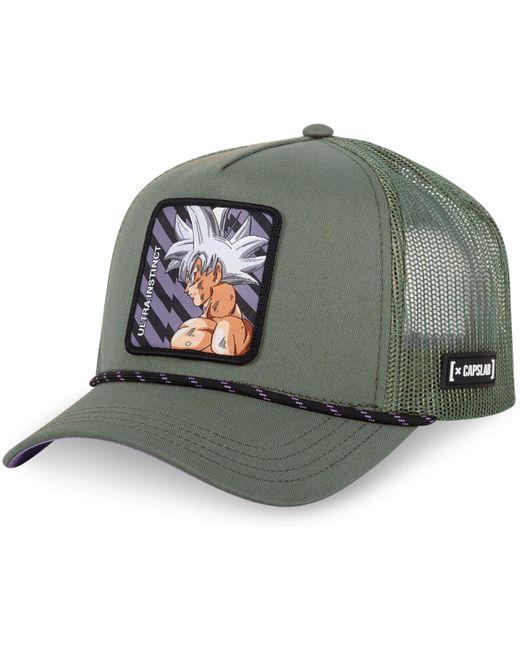 Casquette Casquette trucker avec filet Dragon Ball Super Ultra Capslab en coloris Green