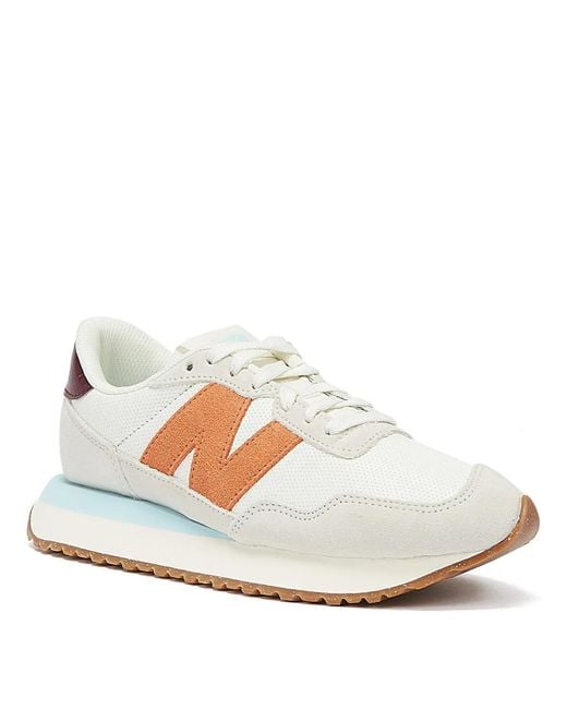 New Balance Leather 237 Womens Sea Salt / Soft Copper Trainers Shoes