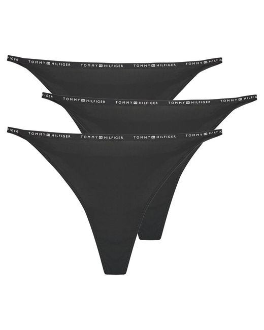 Tommy Hilfiger Strings 3 Pack Multi Shape Bottom in het Black