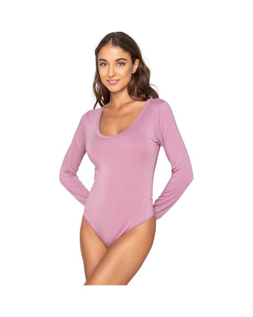 Maillots de corps Body string manches longues MICRO TOUCH COMFORT Splendida Luna en coloris Purple
