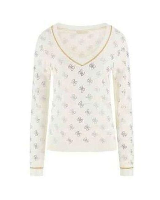Pull W5GR07 Z3D60-G012 Guess en coloris White