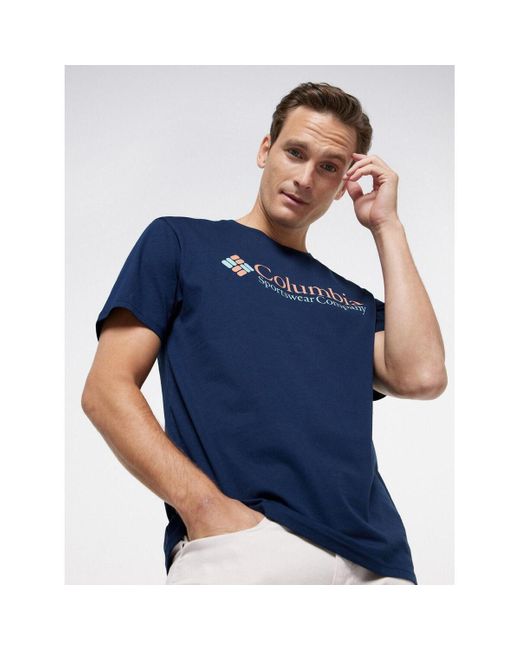 T-shirt Csc basic logo short sleeve Columbia pour homme en coloris Blue