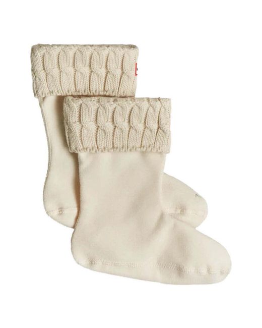 Chaussettes 6 Stitch Cable Short Boot Hunter en coloris Natural