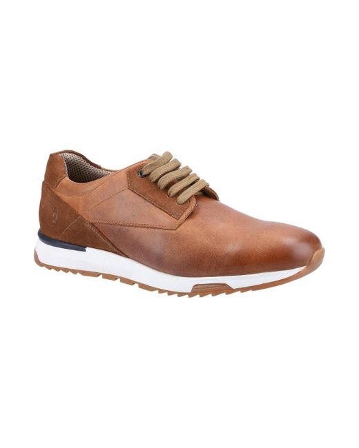 Hush Puppies Brown Simon Lace Up Mens Trainers Casual Shoes for men