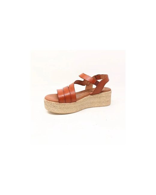 Sandales compensées SANDALE VAQ CUERO Carla Tortosa en coloris Brown