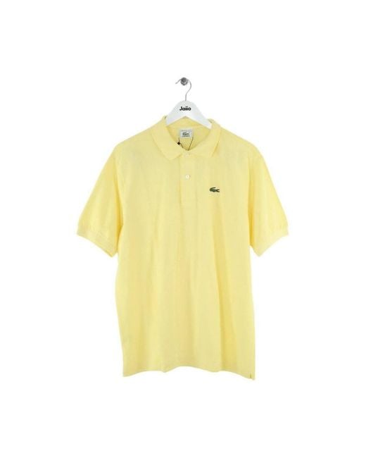 T-shirt Polo en coton jaune Lacoste pour homme en coloris Yellow