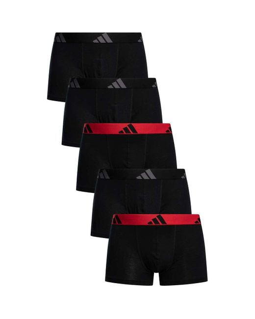 Caleçons Lot de 5 boxers en coton Active Flex Adidas pour homme en coloris Black