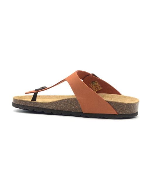 Sandales Sara infradito in sughero Grünland en coloris Brown