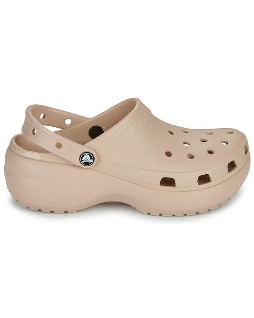 CROCSTM Natural Clogs Classic Platform Clog W