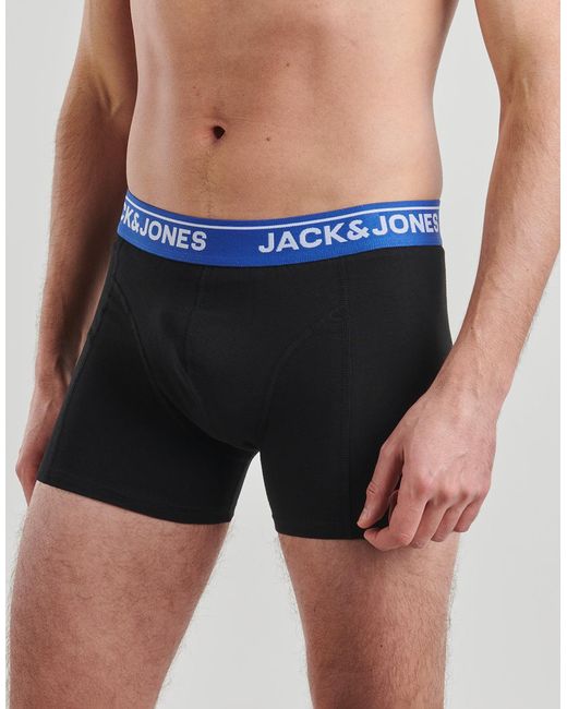 Jack & Jones Boxers Jactheodore Solid Trunks X3 in het Black voor heren