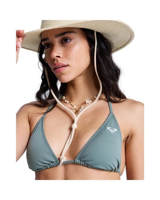 Maillots de bain Solid Essentials Tiki Tri Roxy en coloris Blue